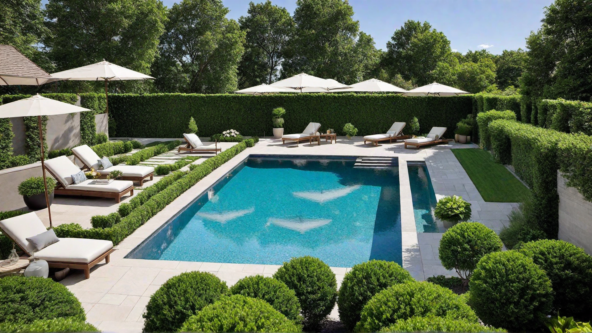 Contemporary Cool: Plunge Pool with Poolside Lounging Area