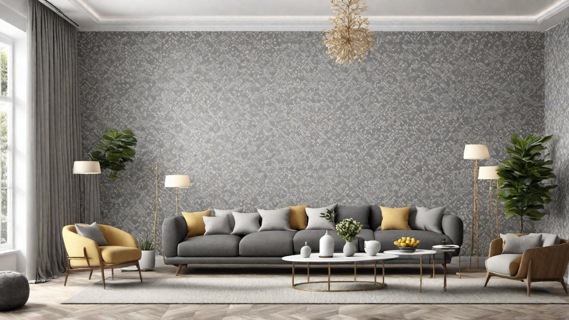 Grey Wallpaper Patterns for Visual Interest in a Space