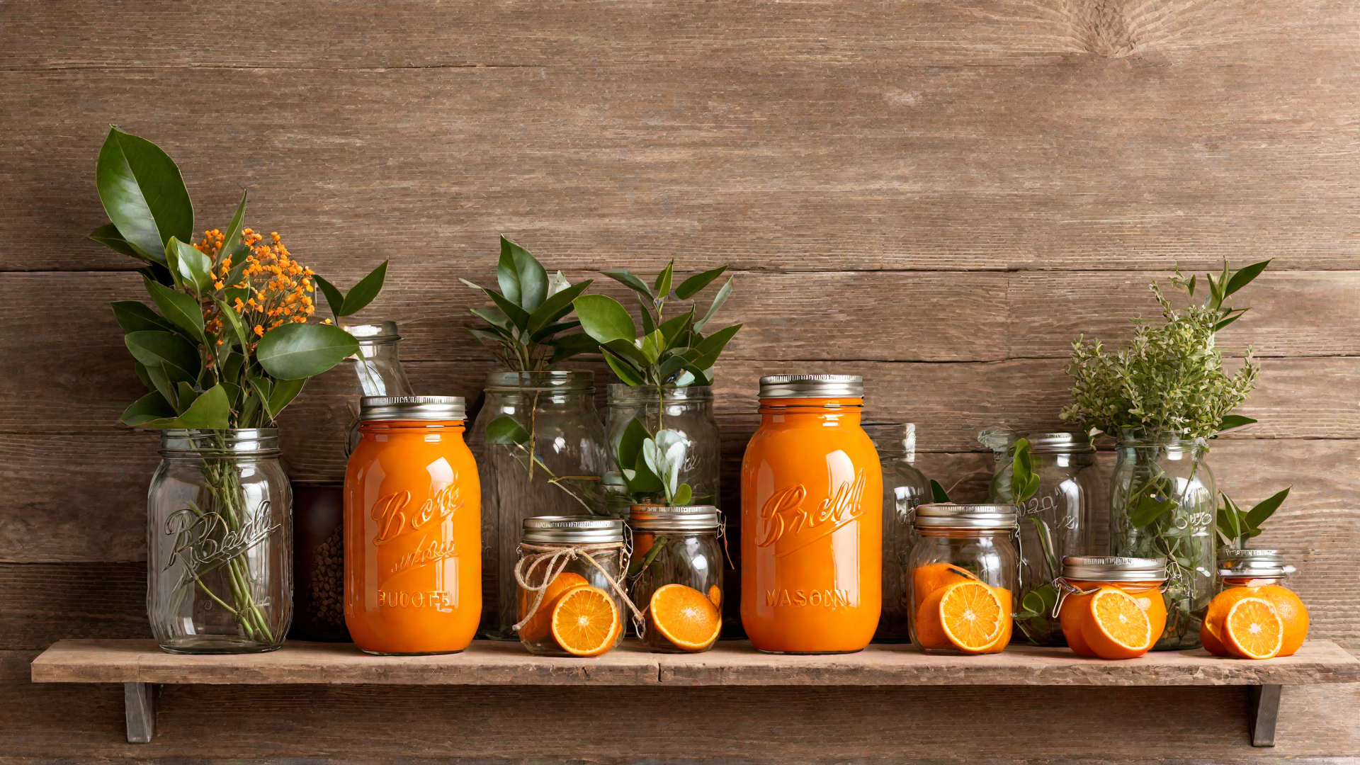 DIY Projects: Orange Decorative Mason Jars