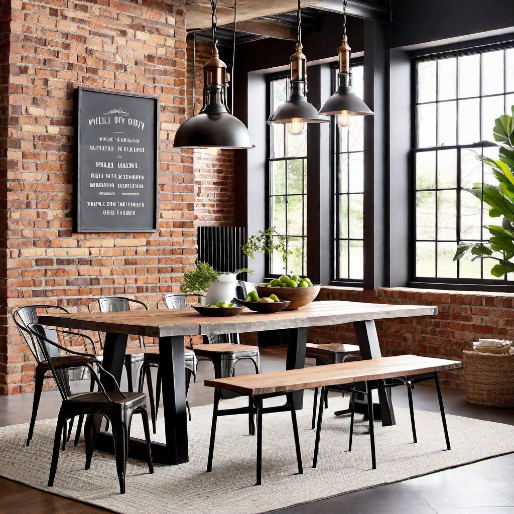 Industrial Farmhouse Dining Room Inspiration