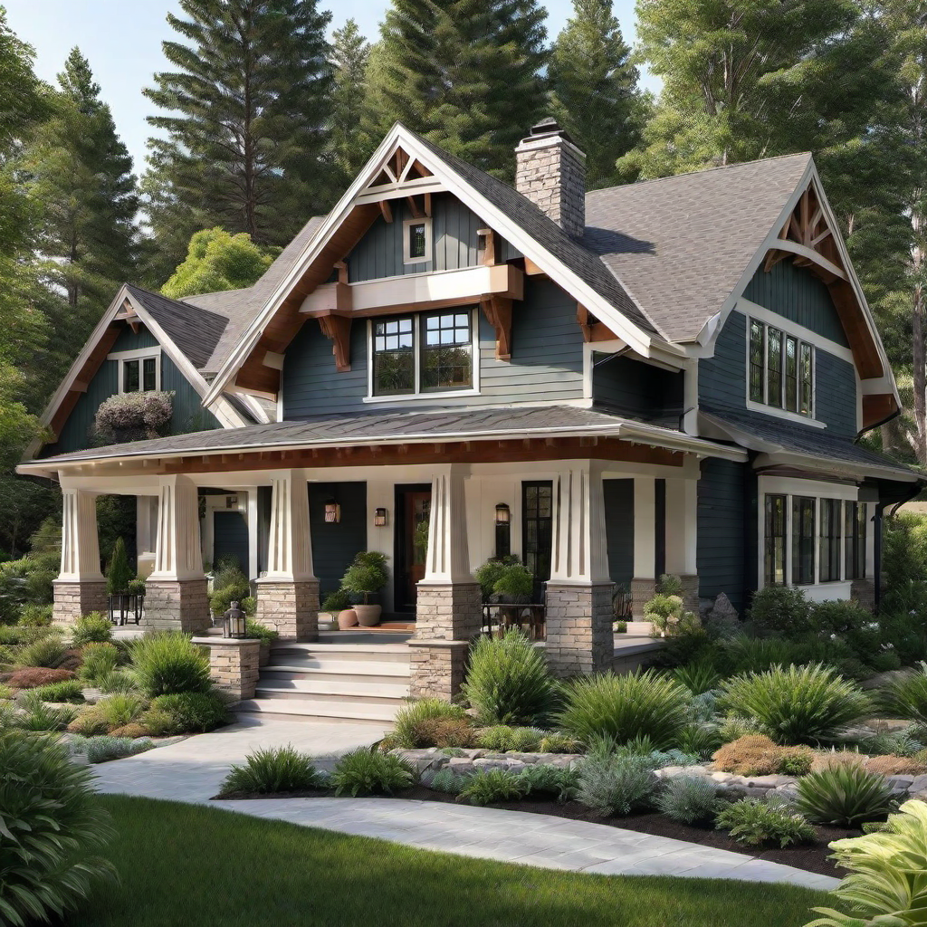 Craftsman Farmhouse with Porch: Welcoming Entryways
