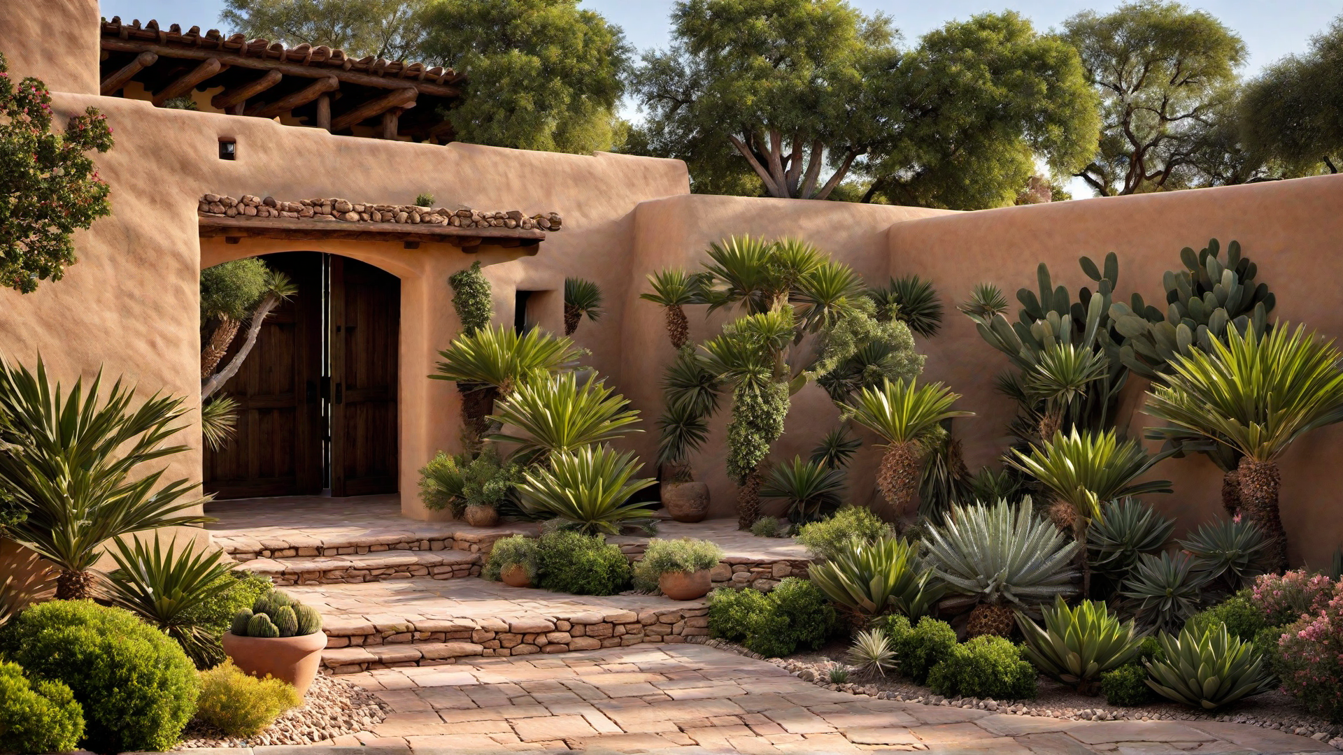 Adobe Garden Walls: Enclosing Outdoor Areas with Style