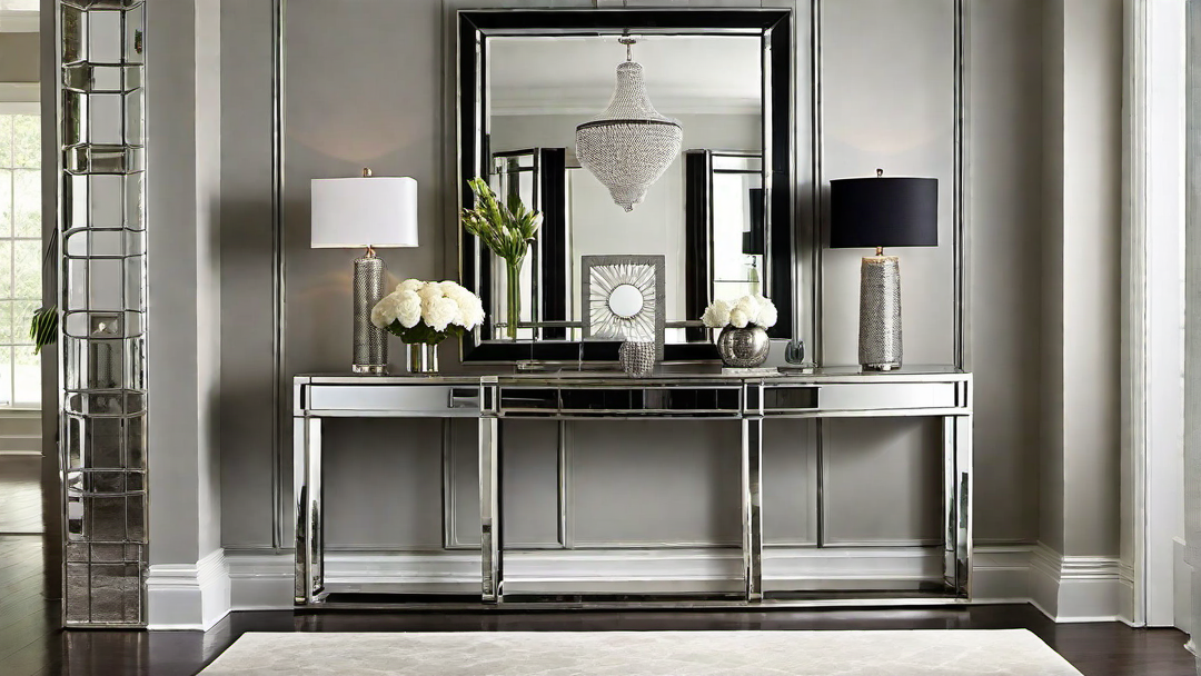 Contemporary Glitz: Lustrous Metallic Accents in Entryway Design