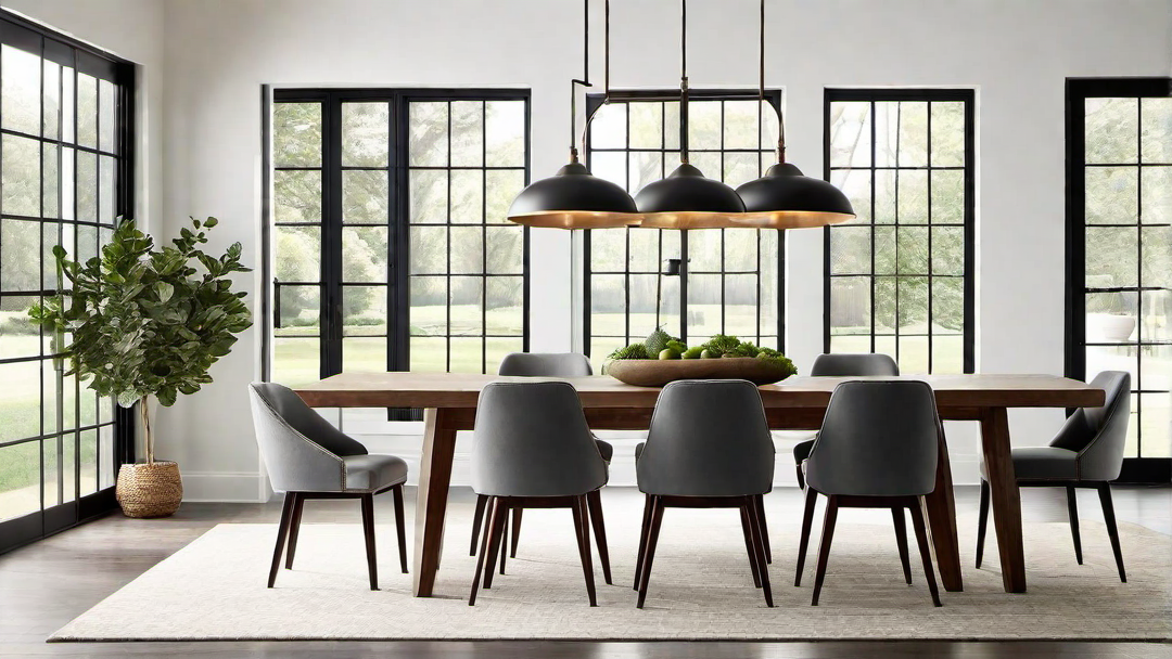 Modern Farmhouse: Sleek Lines in Farmhouse Dining Room