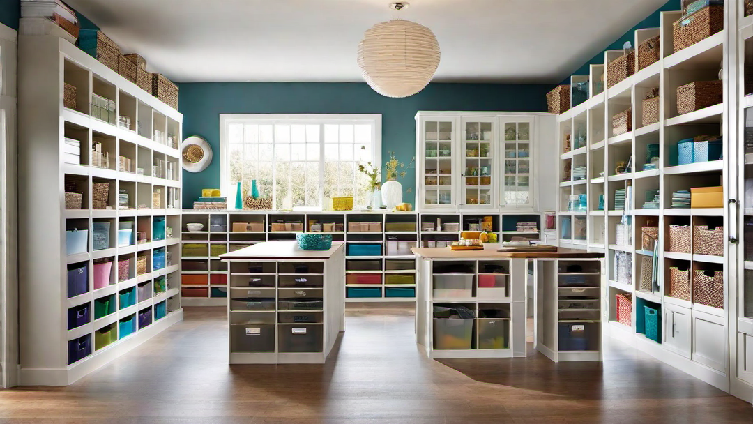 Organized Workspace: Effulgent Craft Room Storage Solutions