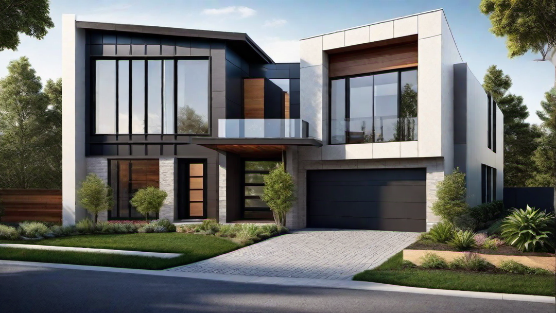 Artistic Facade: Incorporating Unique Designs into a Modern Dream Home Exterior