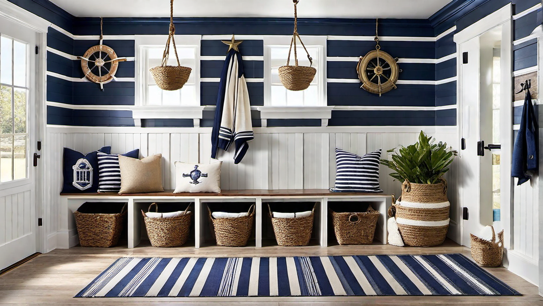 Coastal Vibes: Nautical Decor in Mudroom Design