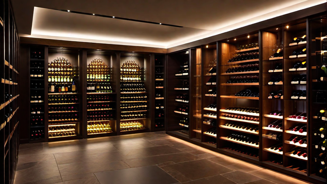 Enhancing Wine Display with Illuminated Shelving