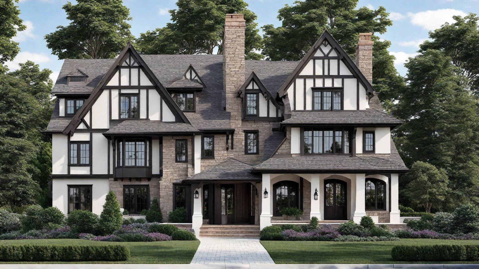 Tudor Facade Accents: Ornamental Touches