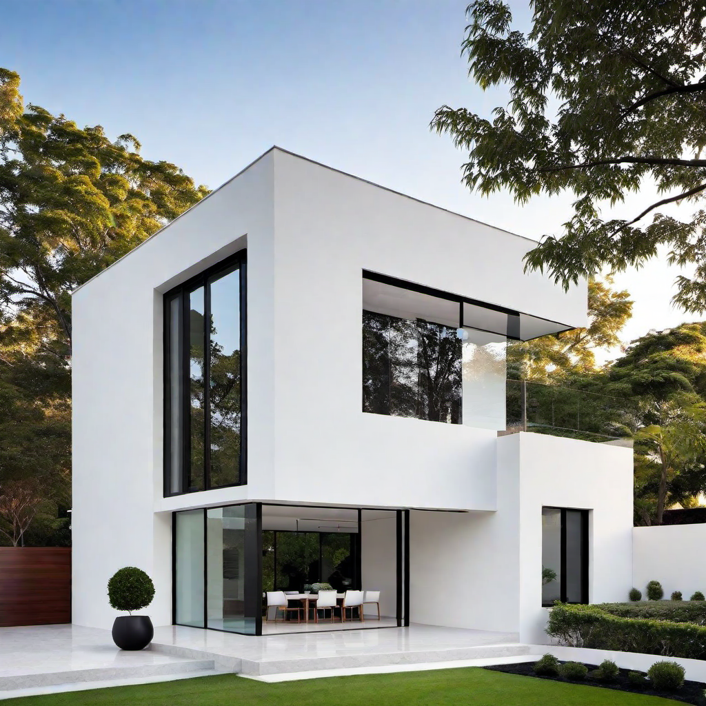 Zen Living: Minimalist White House Exterior
