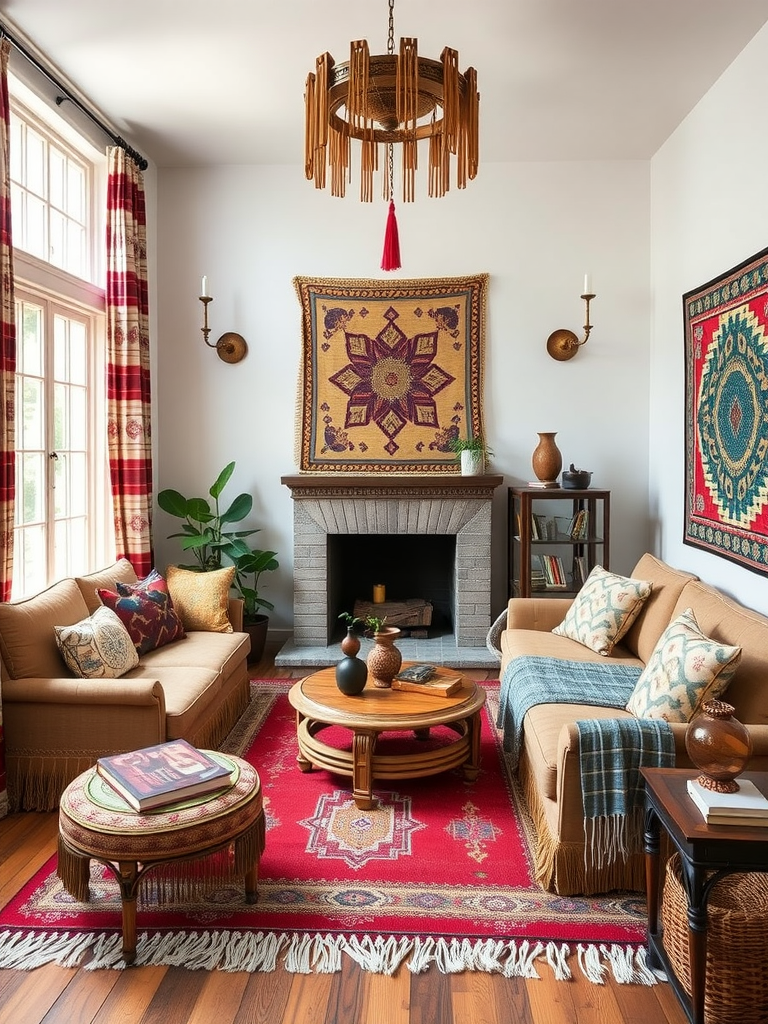 Cultural Influences in Boho Chic Living Room Decor