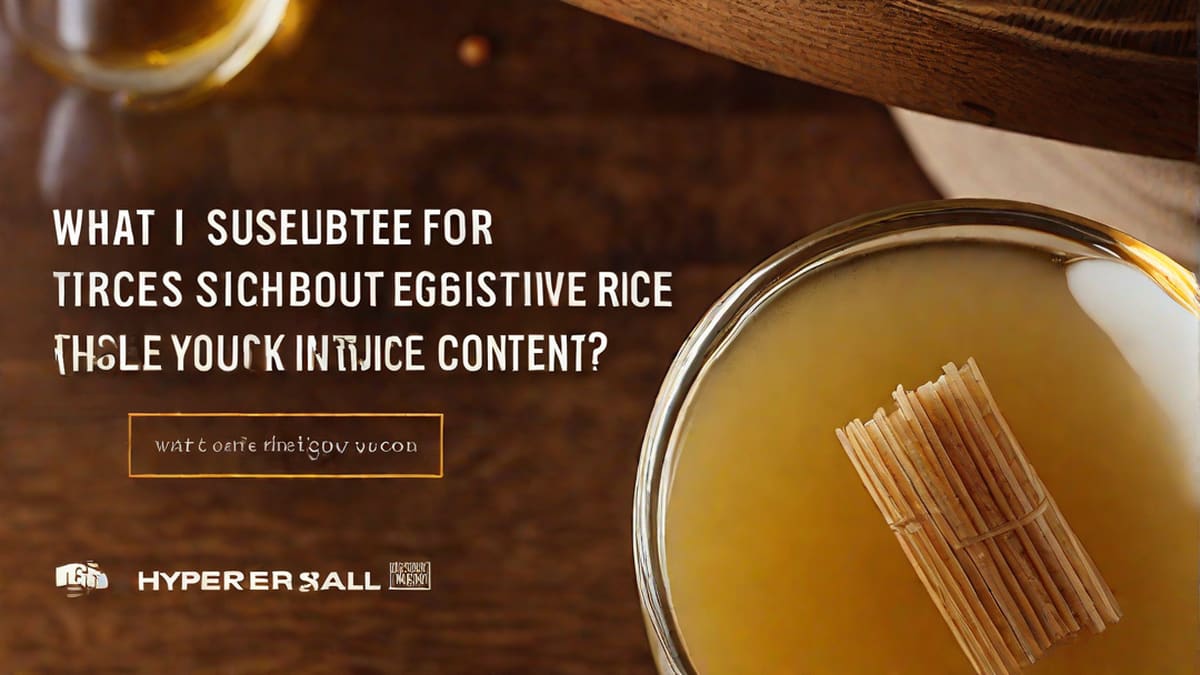 What Can I Substitute For Rice Wine