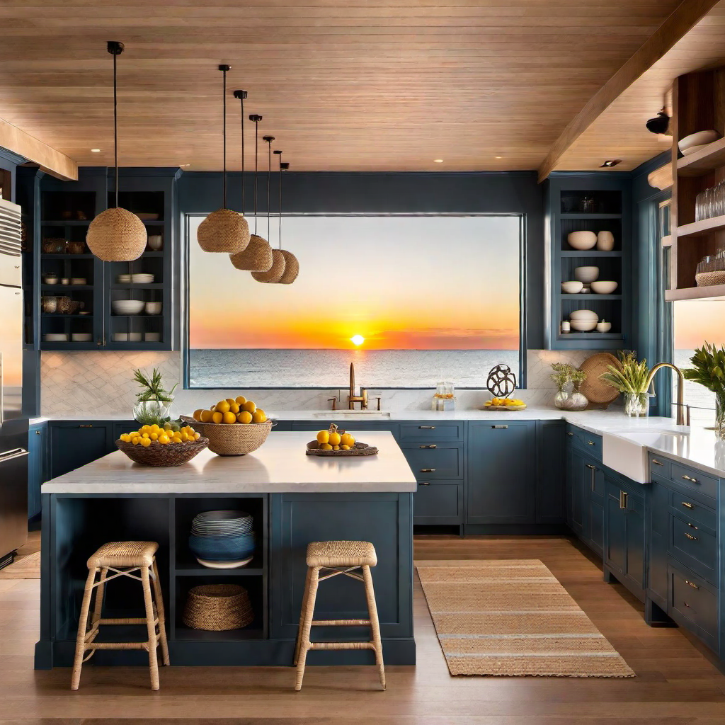 Sunset Glow: Warm and Inviting Colors for a Coastal Kitchen