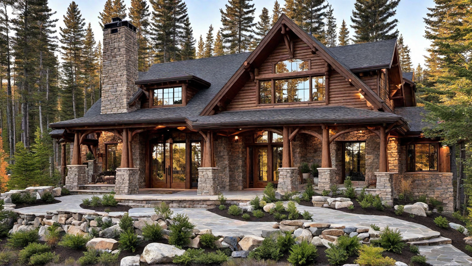 Cabin Couture: High-End Rustic Home Exterior Designs