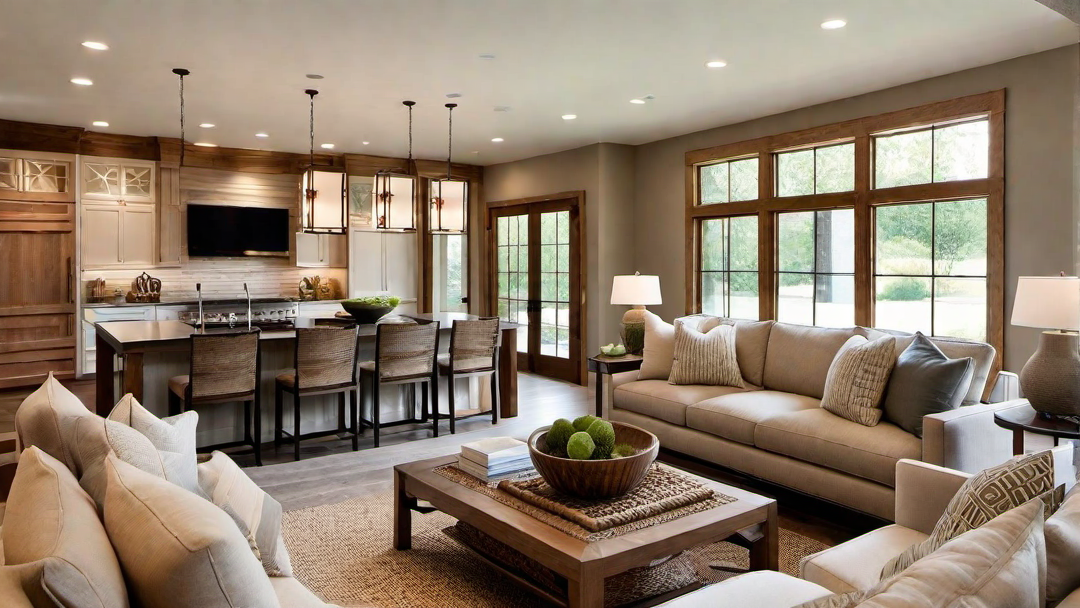 Craftsman Style Great Room: Embracing Minimalism