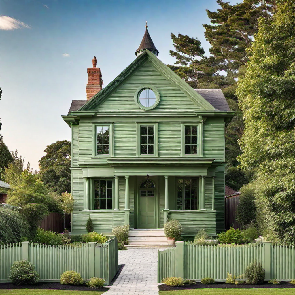 Khaki Green House Exterior