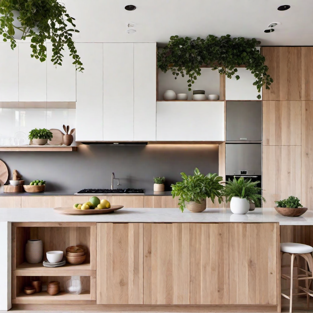 Organic Touches: Bringing Nature into Minimalist Kitchen