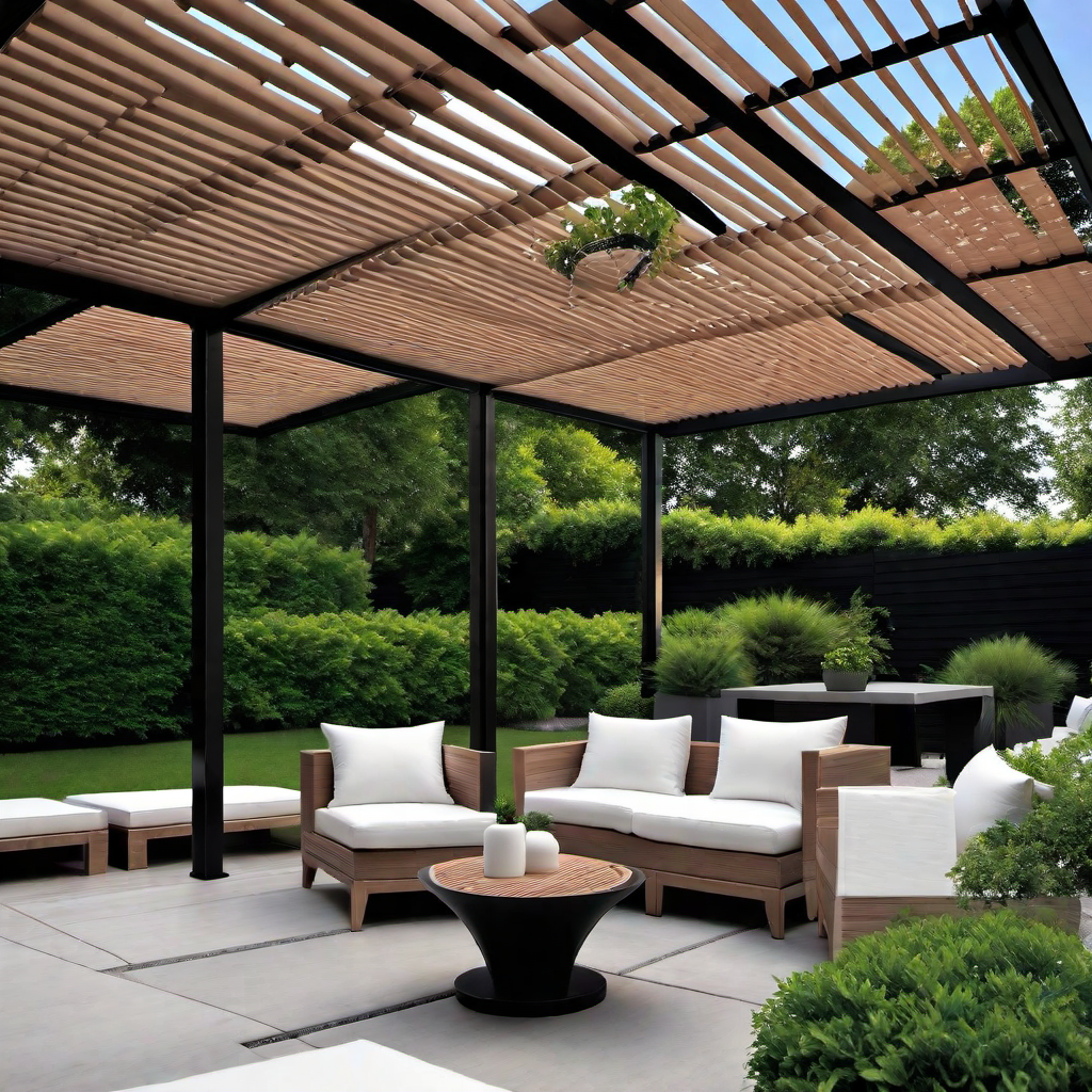 Functional Design: Modern Pergola with Adjustable Louvers