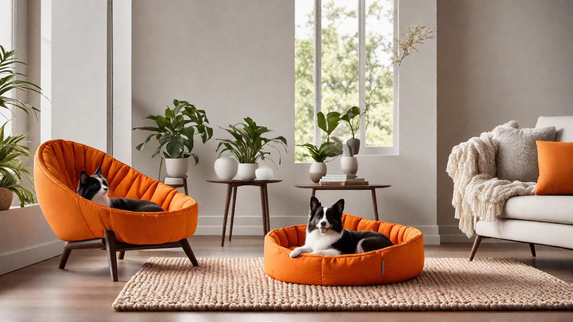 Pet-Friendly Design: Orange Pet Bed