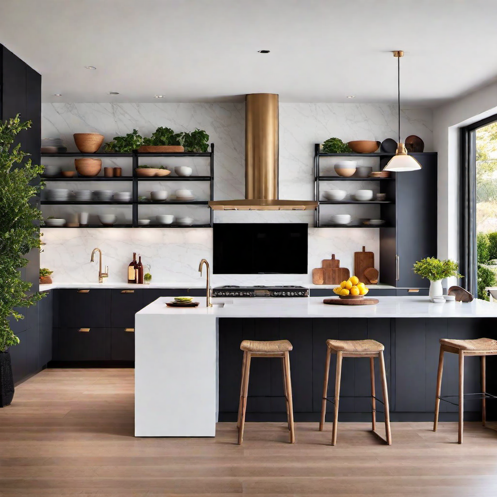 Multi-Functional Spaces: Modern Minimalist Kitchen