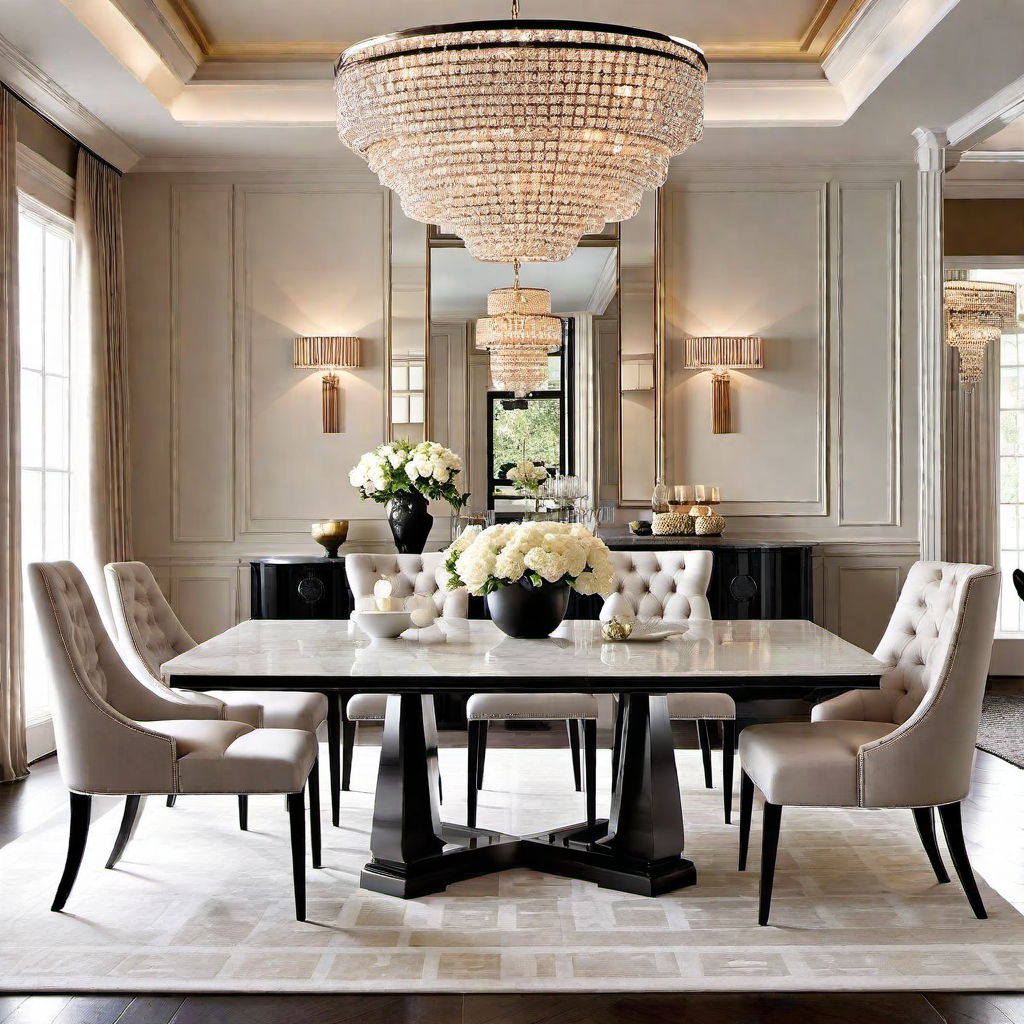 Glamorous Dining Area: Elegant Dining Table Settings