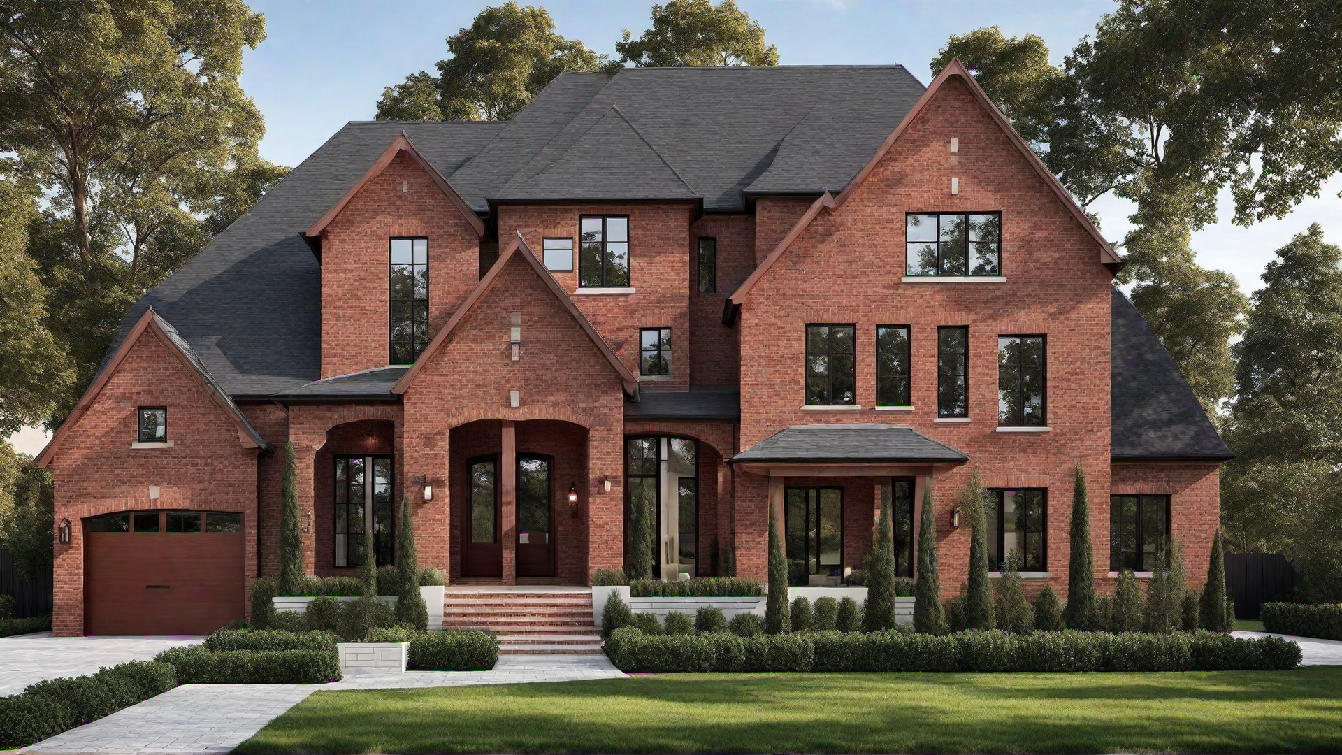 Red Triangular Roof Design