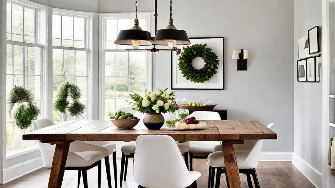 Simple Elegance: Minimalist Farmhouse Dining Room
