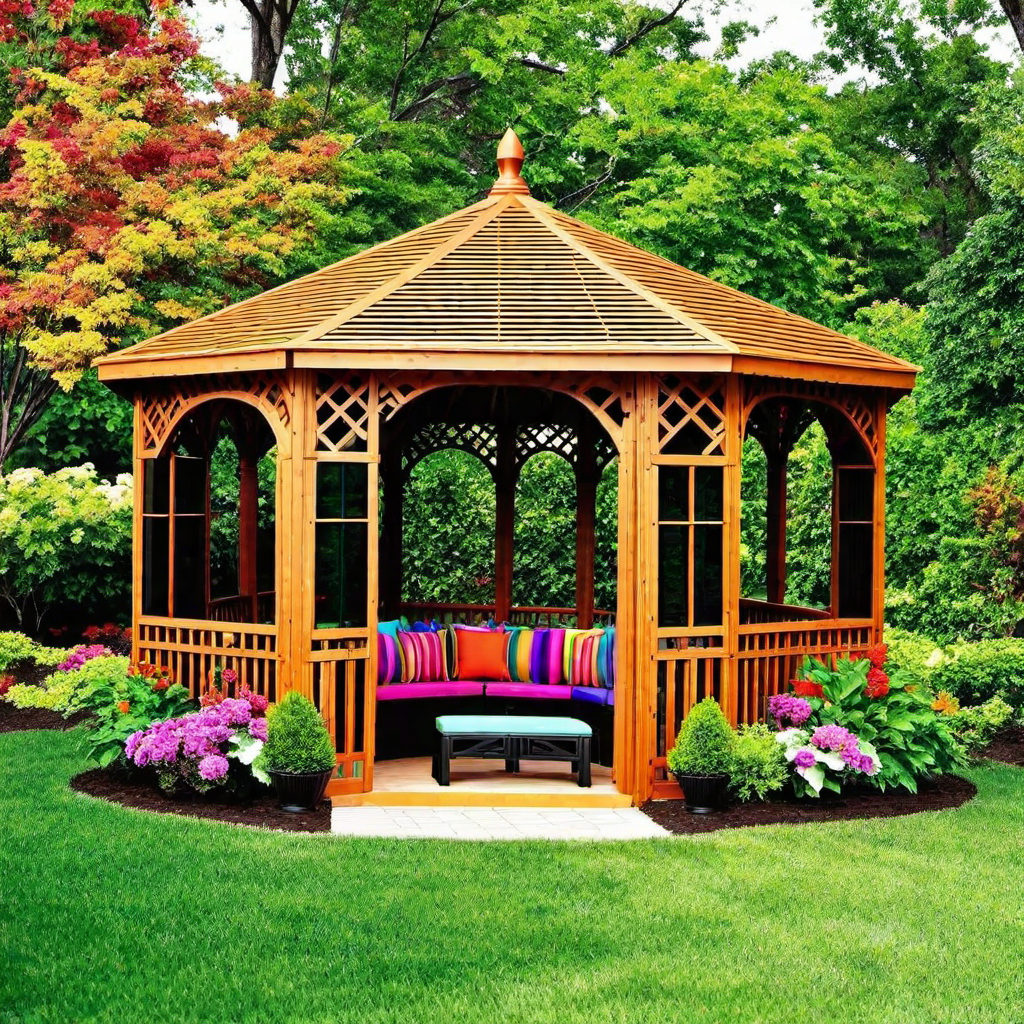 26. Color Pop: Adding Vibrant Hues to Your Gazebo Design