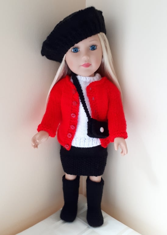 KNITTING PATTERN PDF Black Bag for Doll
