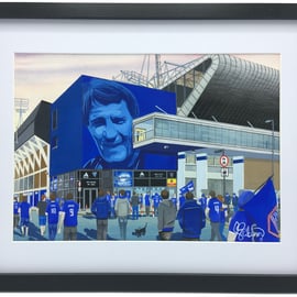 Ipswich Town F.C, Portman Road Stadium, High Quality Framed Football Art Print.