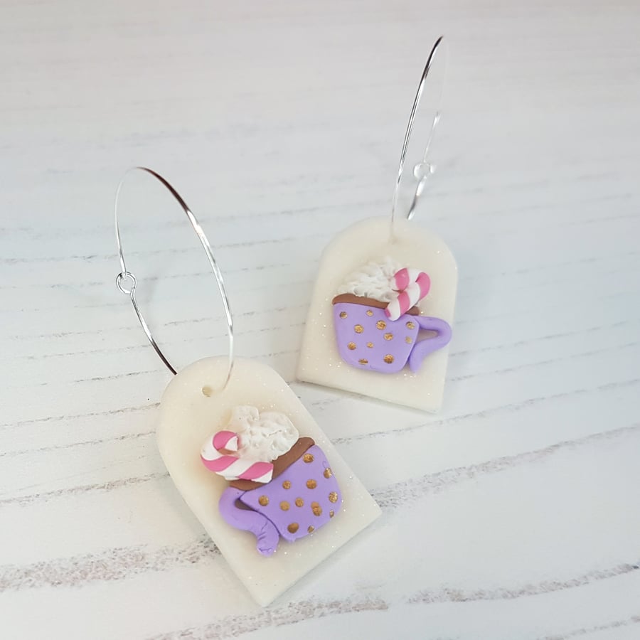 Winter themed statement earrings, limited pairs available