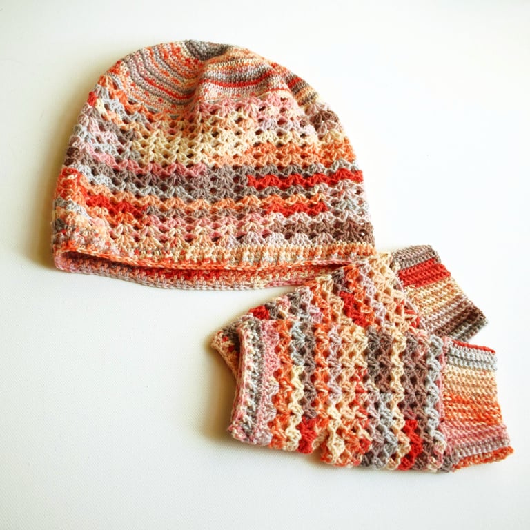 Matching Hat and Gloves Set for Women