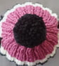 Small Tea Cosy for 2 Cup Tea Pot, Pink, Black, Cream Hand Knitted, Wool Mix - Image 6