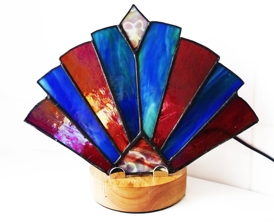Stained Glass Art Deco Style Lamp