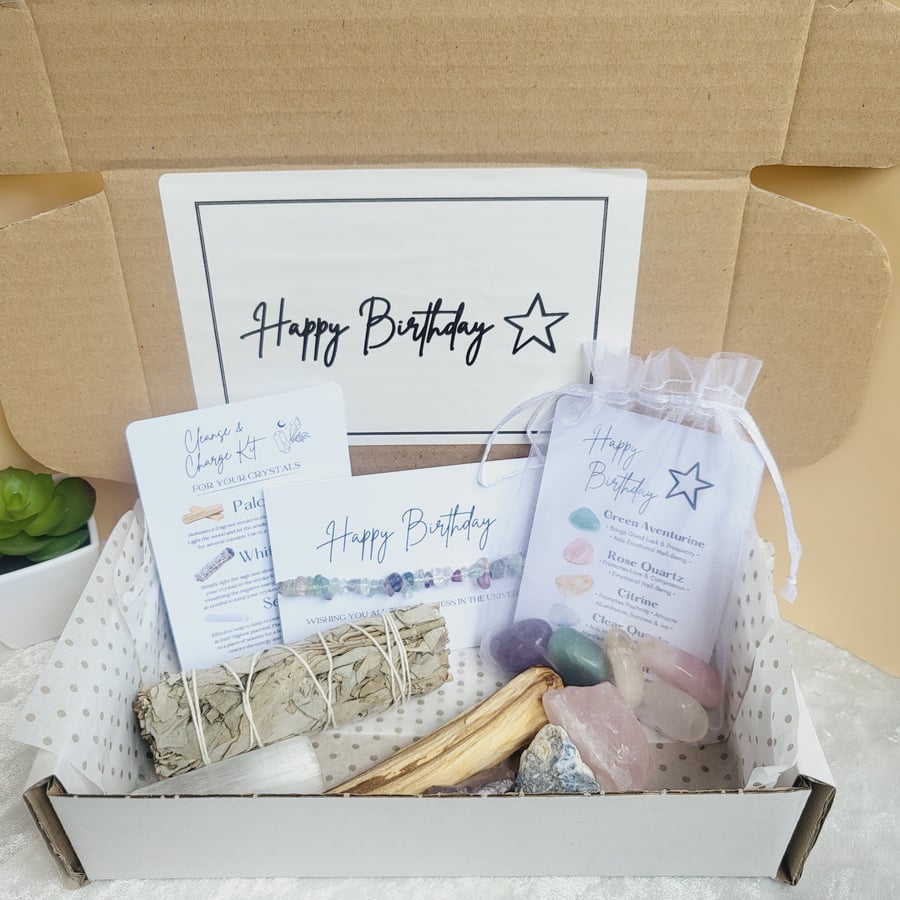 Spiritual Birthday Gift Box Crystal Gift Hamper for Birthdays