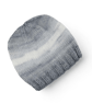 Grey and White Ombre Baby Hat 0-3 Months, Hand Knitted Gender Neutral Beanie - Image 4