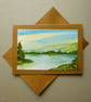 hand painted watercolour landscape blank card ( ref FA 132 K2 )