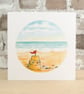 Seaside Sandcastle blank card - Image 1