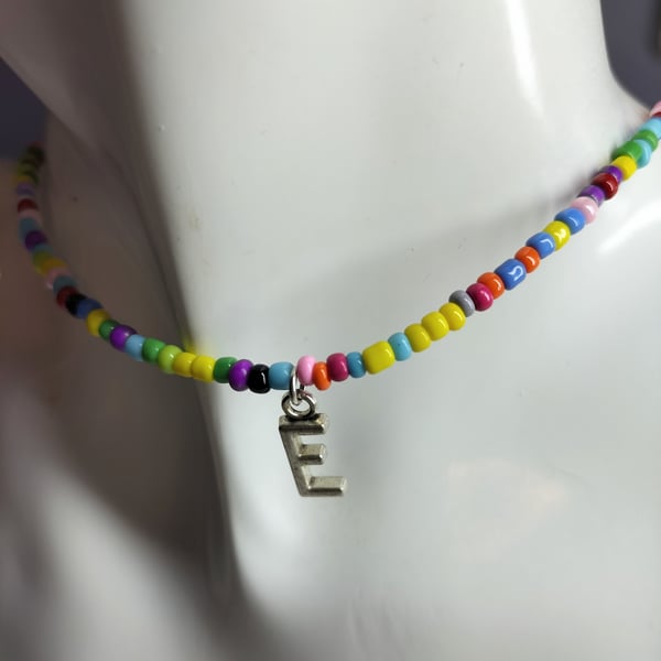 Initial Choker Necklace (Multicoloured)