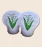 Lily of the Valley Tealight Covers - Embroidered May Birth Flower Decor