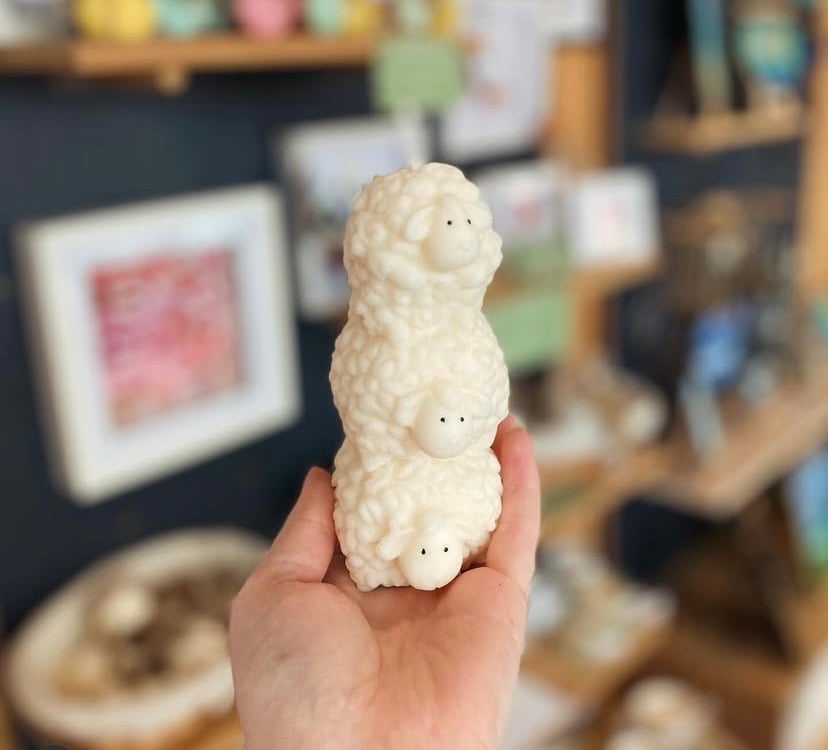 Flock of North Devon Sheep Candle 