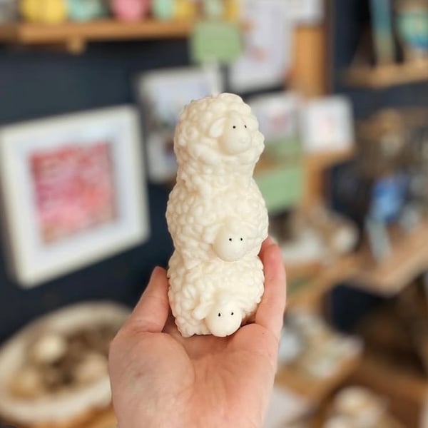 Flock of North Devon Sheep Candle 