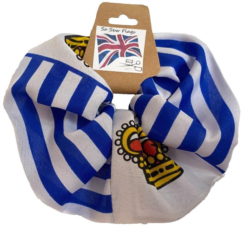 Seborga Italy Flag Hair Scrunchie Scrunchies Accessory Band Elastic