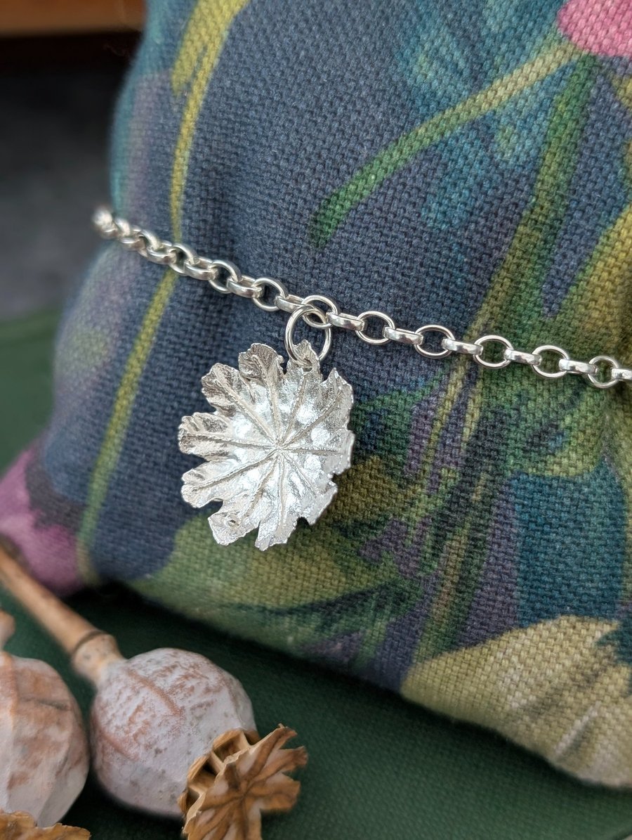 Silver Poppy Seed Head Bracelet - Poppy Jewellery Handmade in UK