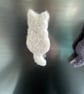 Handmade needle felted cat silhouette fridge magnet - Image 4