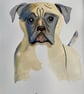 Boxer dog original painting  - Image 4