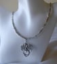 Square Tube Bead Necklace with Dragon Pendant - Image 2