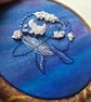Whale in the sky - small embroidered hoop - Image 2