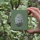 House sparrow egg - original acrylic painting