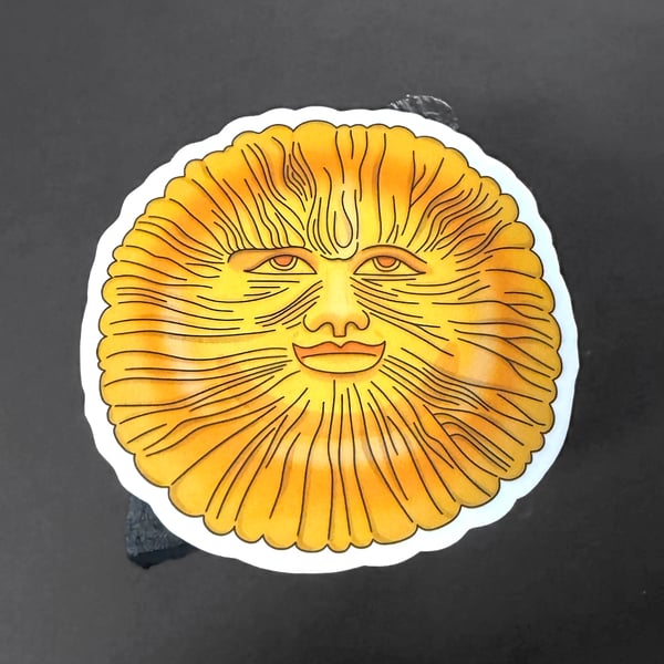 The Wicker Man Sun Face Sticker 